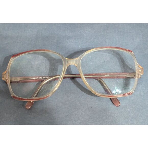Luxe Eyeglasses Vintage 1970s - 1980s Light Brown 140, 55/17 Big Eyes - Picture 1 of 5